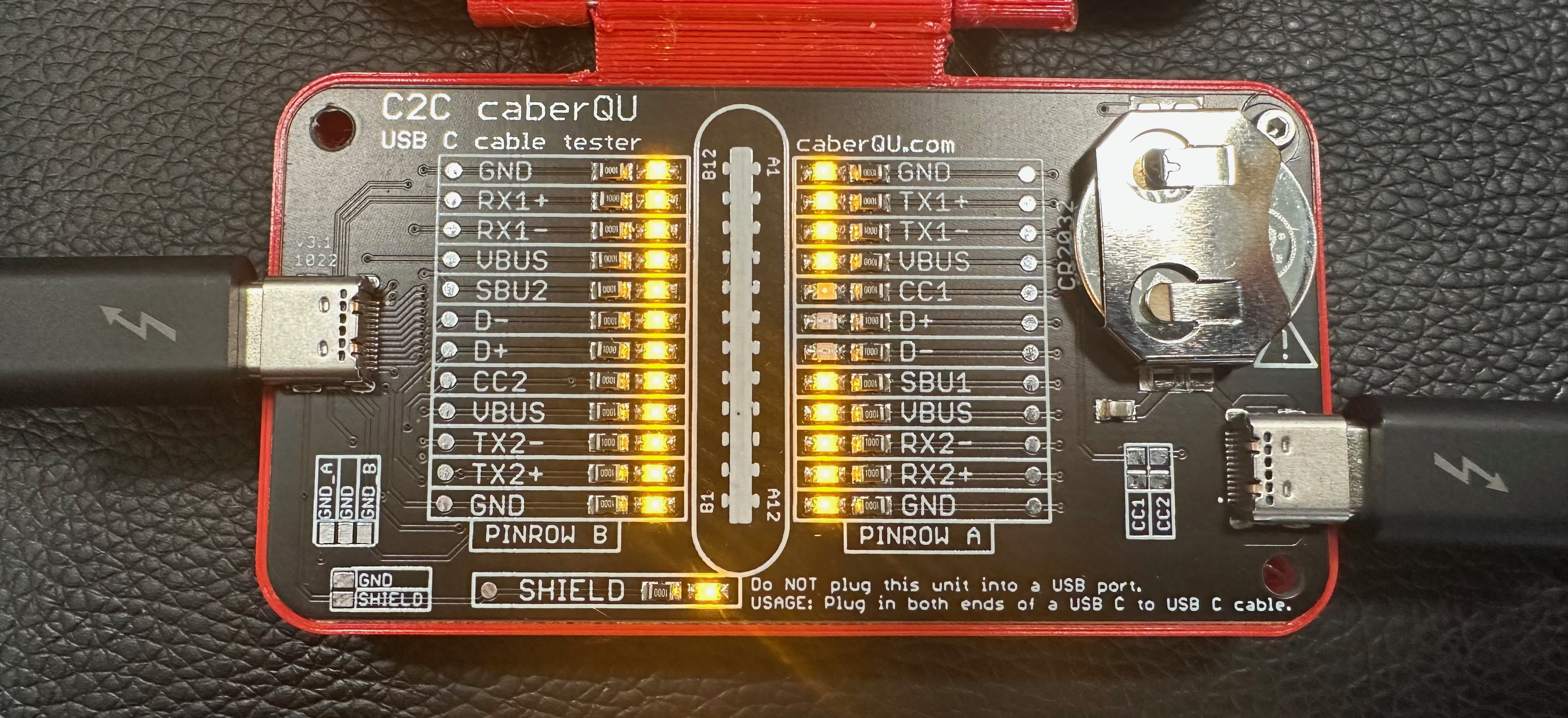 USB-C cable tester - C2C caberQU